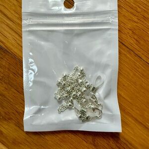 Silver-toned Sunglasses Eyeglasses Holder Chain Necklace